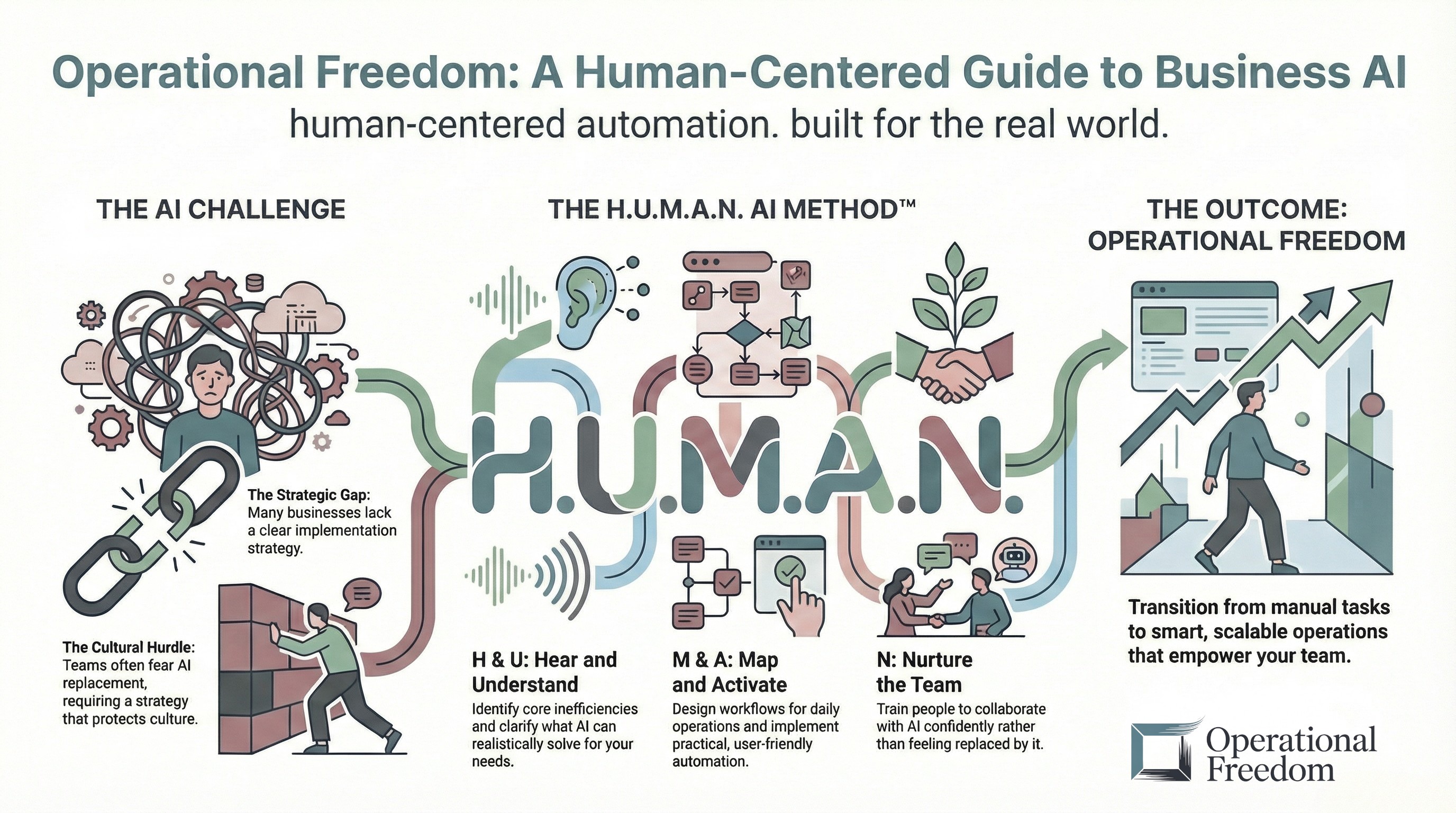 The H.U.M.A.N. Framework — HUMAN AI Systems™ infographic